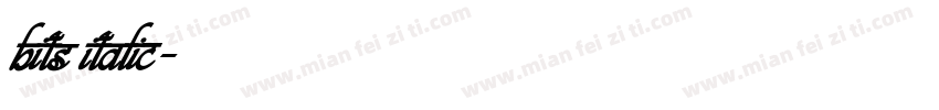Bits Italic字体转换